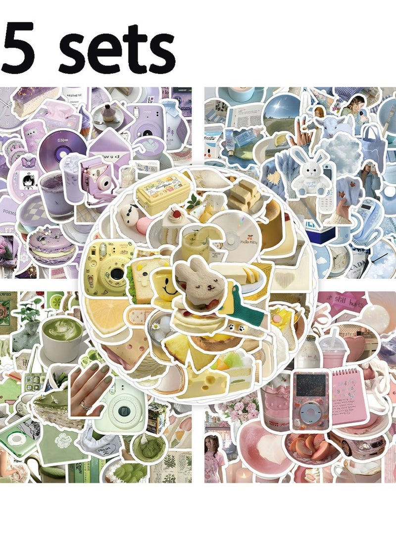 أوللاي 300 Preppy ملصقات حزمة الفينيل لطيف ملصقات جمالية لمجلة الهاتف الكمبيوتر التزلج زجاجة الماء مضاد السفر الأمتعة حالة ملصق هدية - Image 1